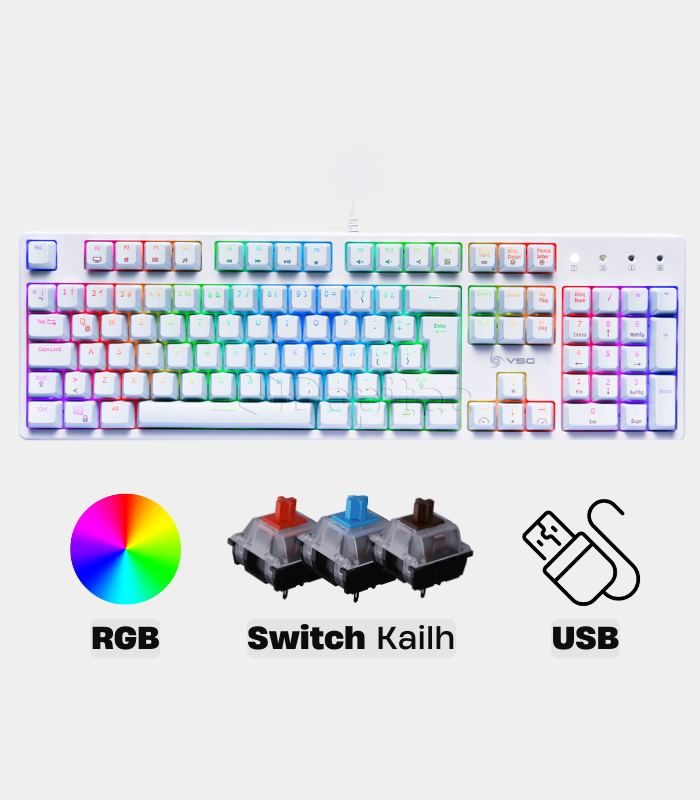 Teclado Mecánico VSG Alnilam RGB Blanco