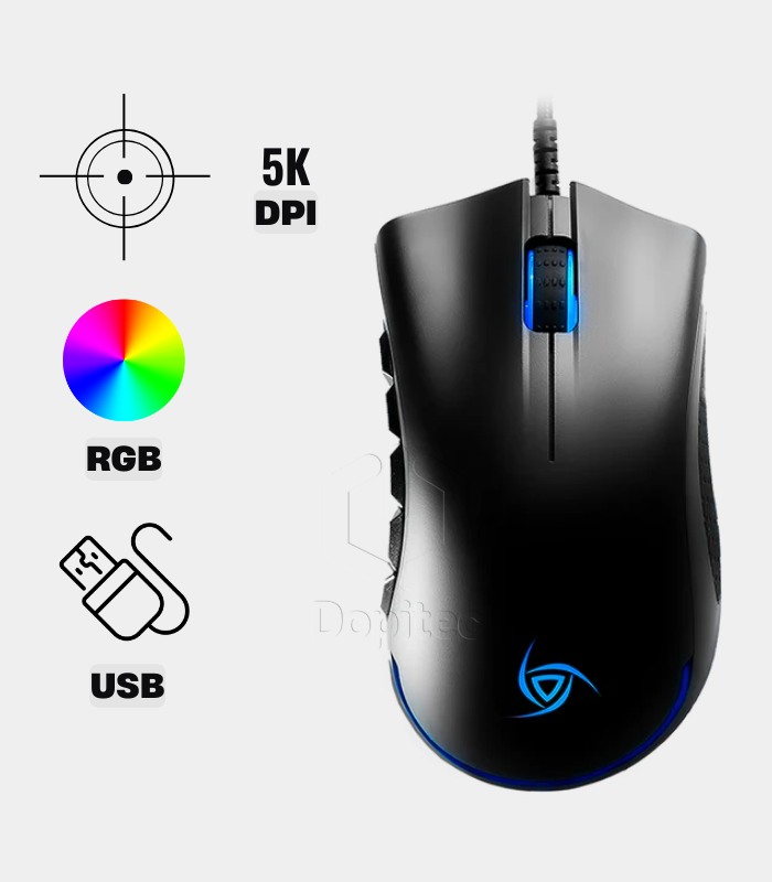 Mouse VSG Cyborg 5,000 DPI RGB Negro