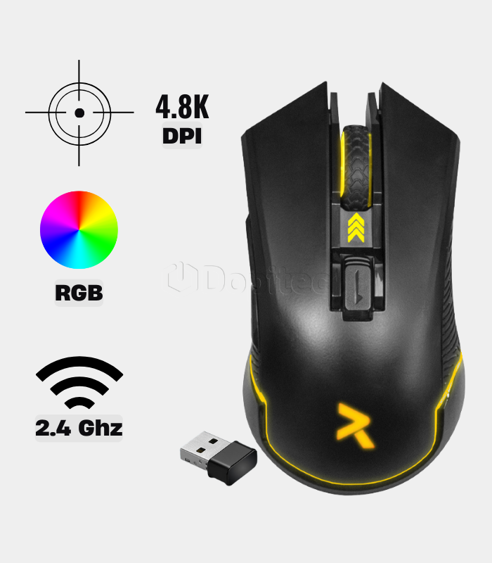 Mouse Inalámbrico Aula Spectrum 4,800 DPI Negro