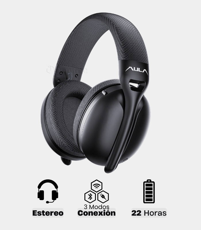 Audifono Aula S6 Wireless Stereo Sound Negro