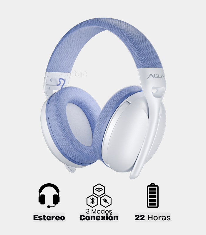 Audifono Aula S6 Wireless Stereo Sound Azul