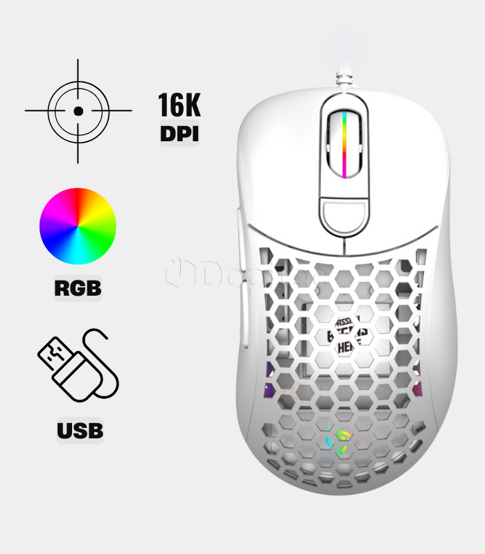 Mouse VSG Aquila Air 16,000 DPI RGB Blanco Mate