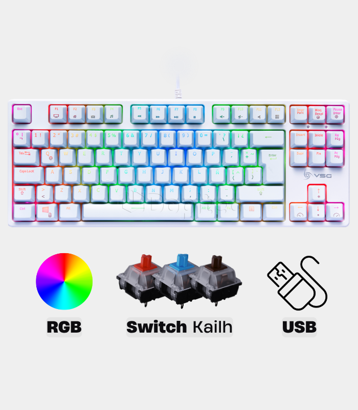 Teclado Mecanico VSG Alnitak RGB Blanco